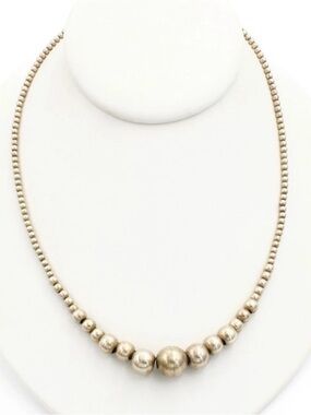 Vintage Native American Style Navajo Pearl Sterling Silver Necklace!💓